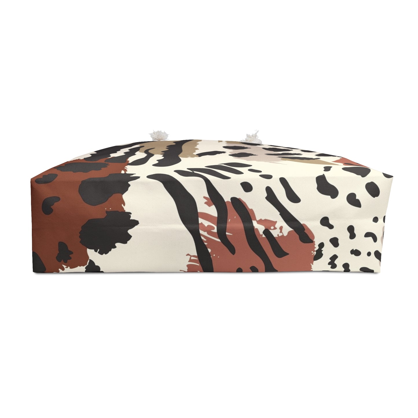 Animal Print Weekender Bag — Neutral Safari Tote for Travel & Beach