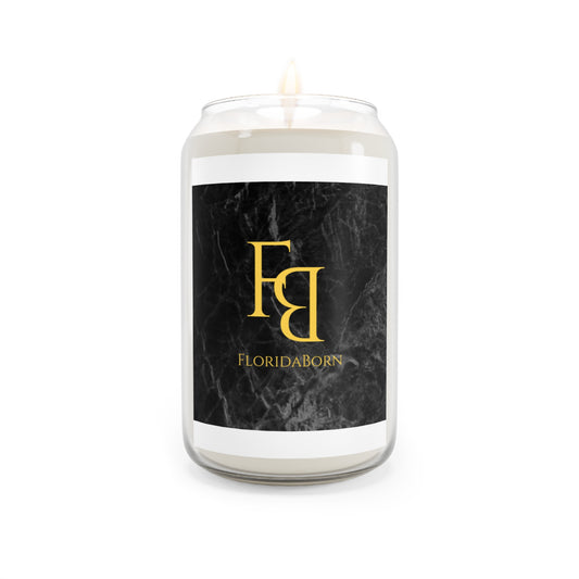 Soy Candle 13.75oz — Floridaborn Black Marble Logo Scented Candle