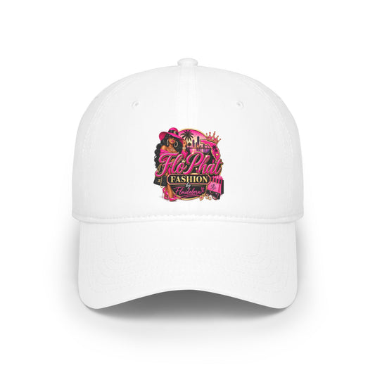 FloPhat Fashion Low Profile Baseball Cap - Retro Tropical "Aloha Fashion" Embroidery