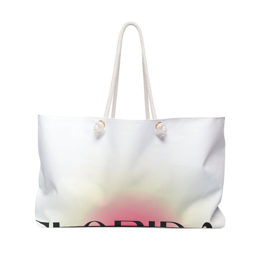Weekender Bag — 'FLORIDABORN' Sunset Gradient Beach Tote