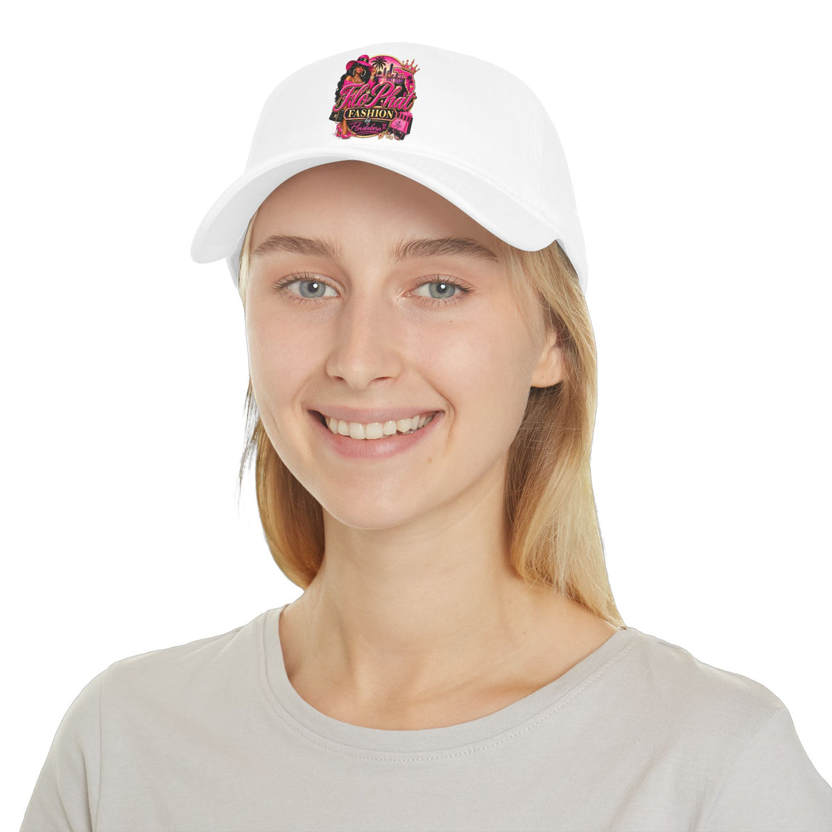 FloPhat Fashion Low Profile Baseball Cap - Retro Tropical "Aloha Fashion" Embroidery