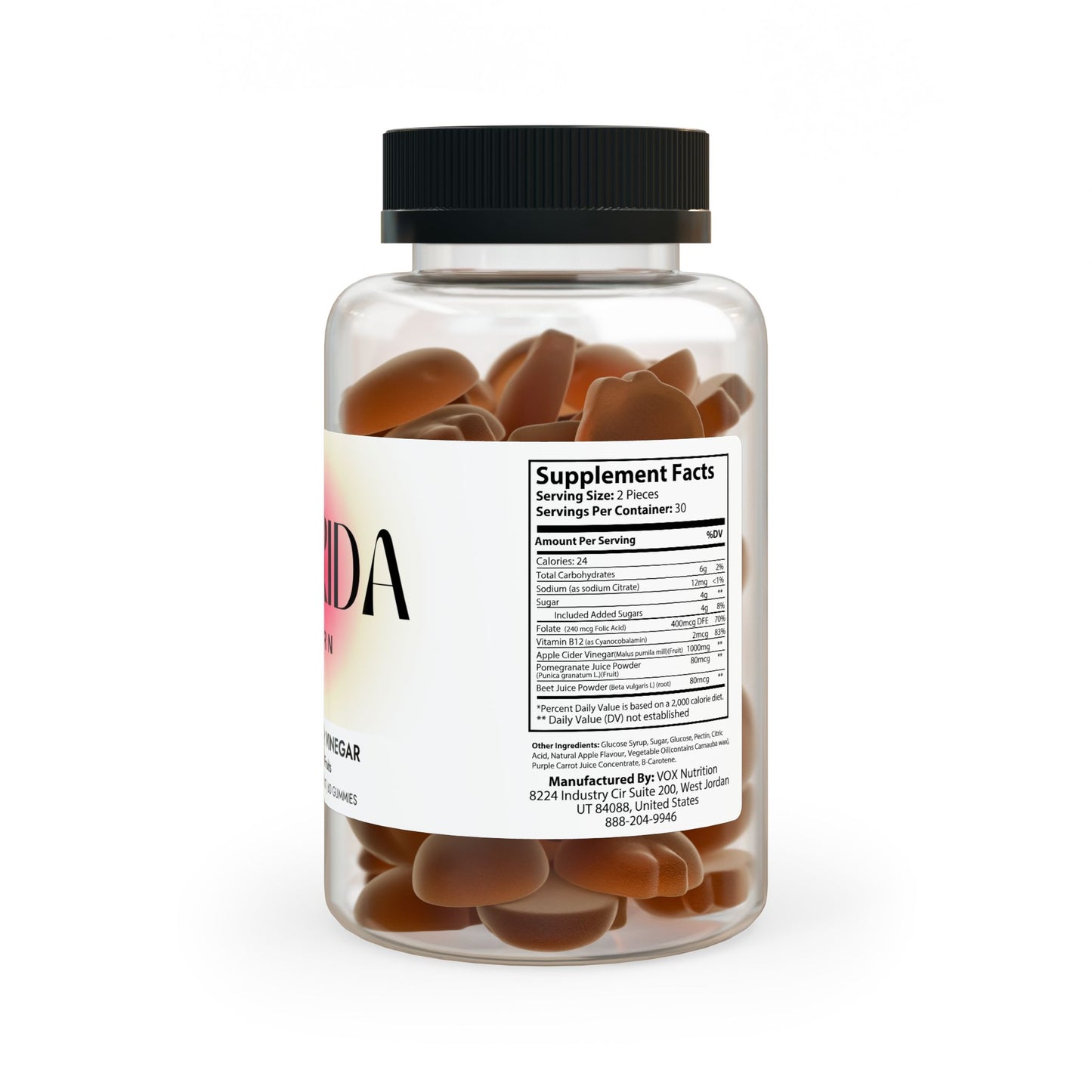 Floridaborn Apple Cider Vinegar Gummies (60 Gummies)