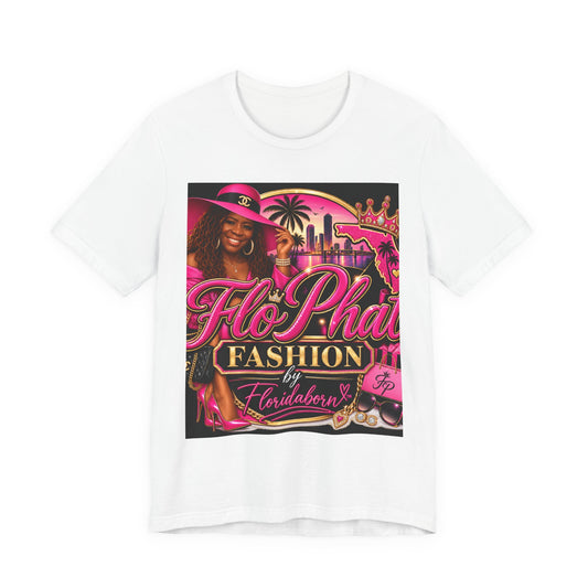 FloPhat Fashion Tee — Pink Miami Glam Graphic T‑Shirt