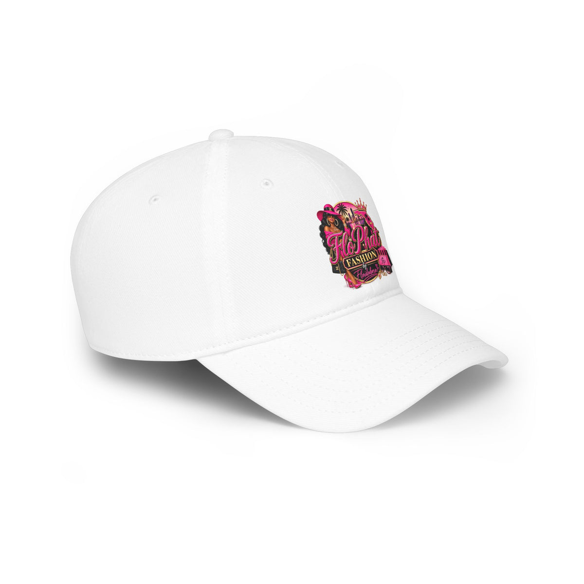 FloPhat Fashion Low Profile Baseball Cap - Retro Tropical "Aloha Fashion" Embroidery