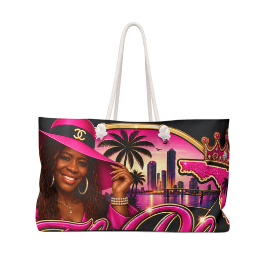 Pink Miami Glam Weekender Bag by FloPhat Fashion– Travel Tote #2