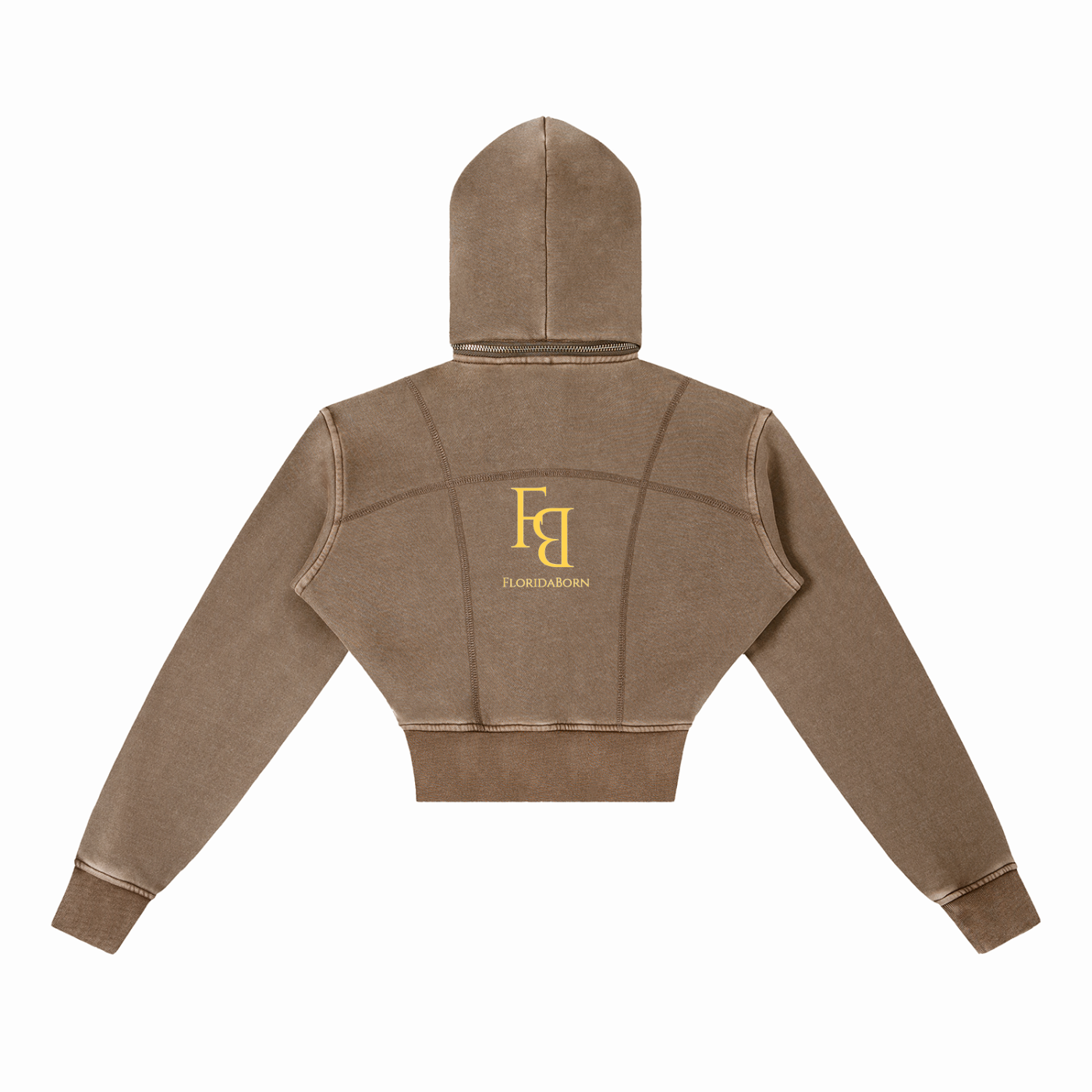 Floridaborn Vintage Washed Cropped Fleece Hoodie