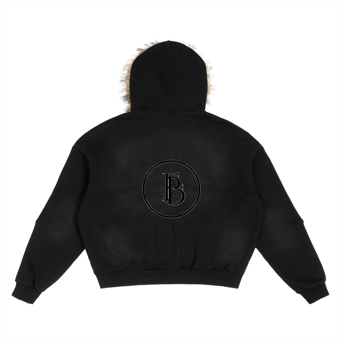 Floridaborn FloySun Fade Boxy Detachable Fur Hoodie