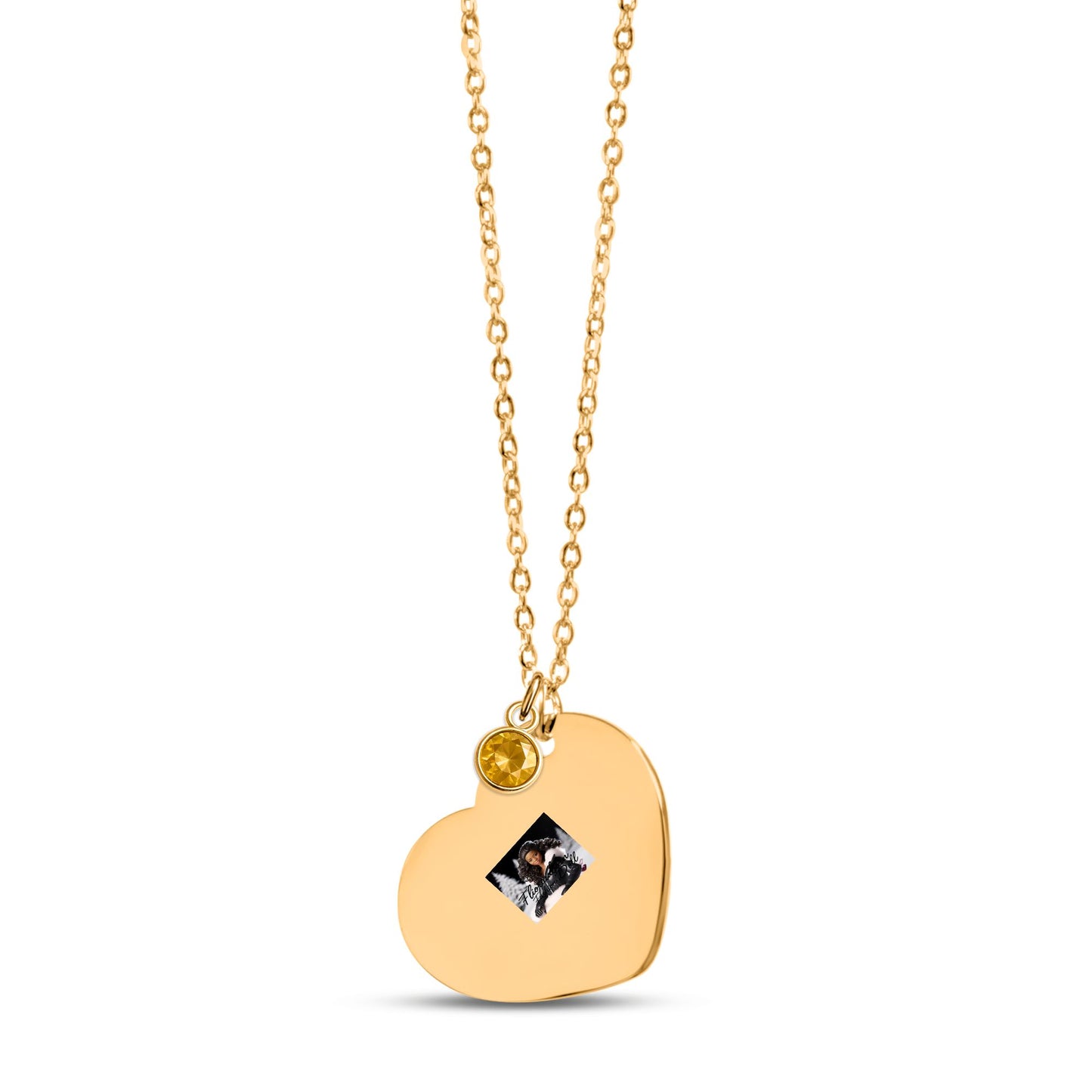 Floridaaborn International Fashion Doll Heart Necklace with Birthstone