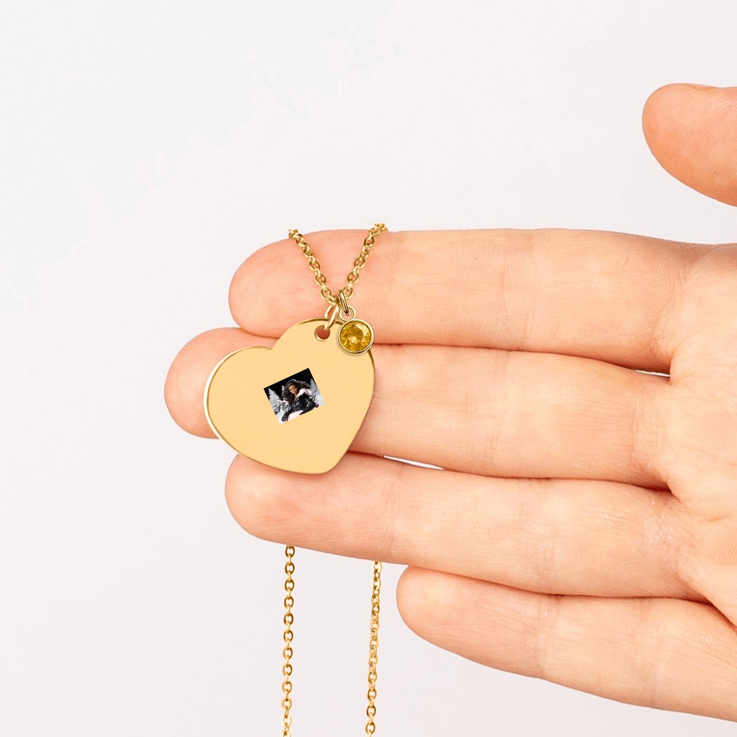 Floridaaborn International Fashion Doll Heart Necklace with Birthstone